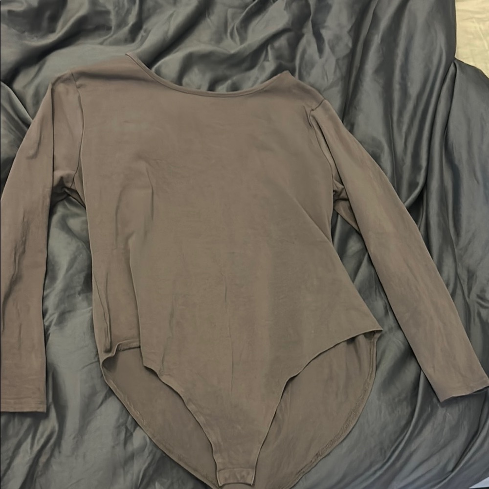 Grey Long Sleeve Bodysuit